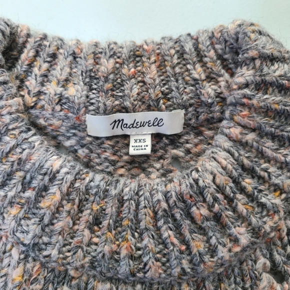 Madewell Redwood Pointelle Bubble-Sleeve Pullover Sweater,  Size XXS - Picture 6 of 7